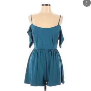 Urban Outfitters Blue Romper 💙 with Shoulder Sleeve Cut Outs!